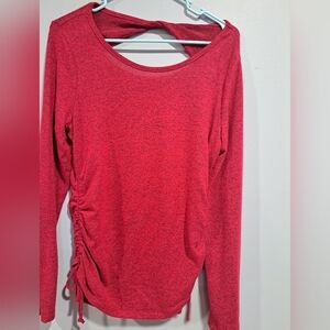 Red cutout casual top NWT